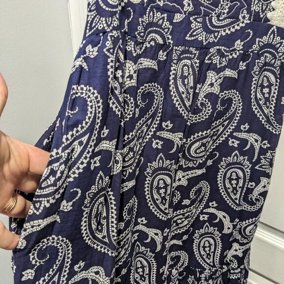 Nwt Sea Ny | Theodora Apron Dress In Blue Paisley - Picture 12 of 16